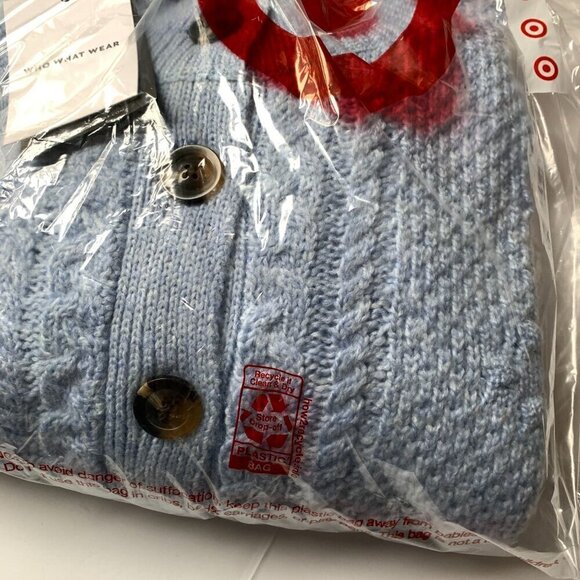 Who What Wear Corydalis Heather Cardigan Sweater Blue - Picture 5 of 9